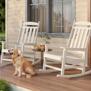 Patio Outdoor Rocking Chairs Set of 2