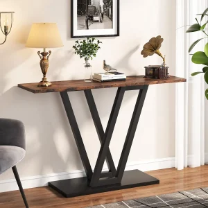 43 Inch Entryway Tables Narrow Sofa Table for Living Room