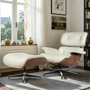 Mid-century Armchair Leather Lounges Chair